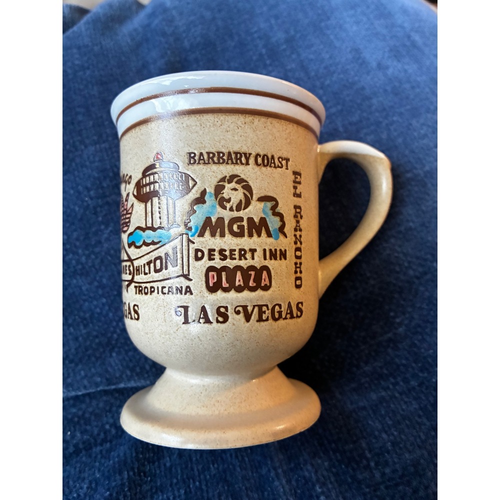 Vintage Las Vegas Souvenir Mug Stardust Sands Flamingo MGM Casino
